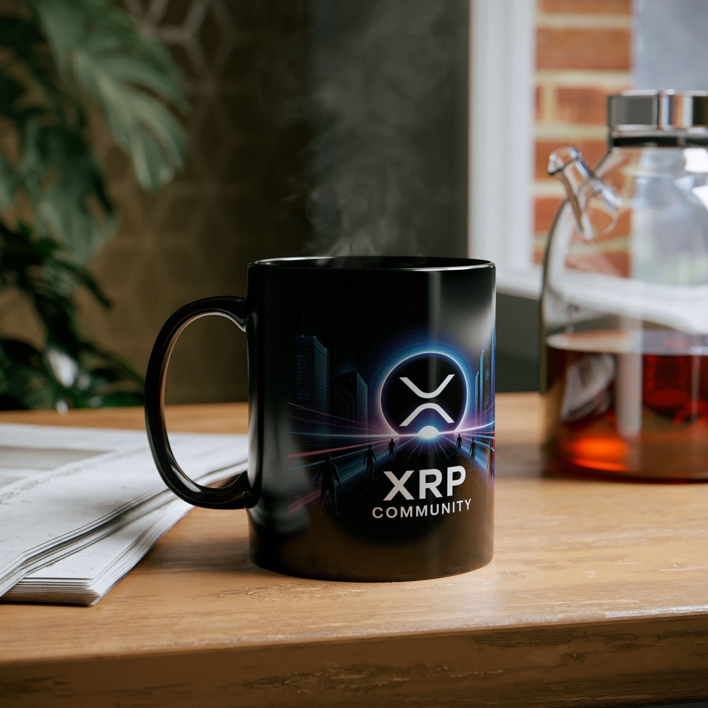 XRP Community Black Mug, Coffee Cup for Crypto Enthusiasts, Gaming Mug, Unique Gift for Traders, 11oz 15oz Designs